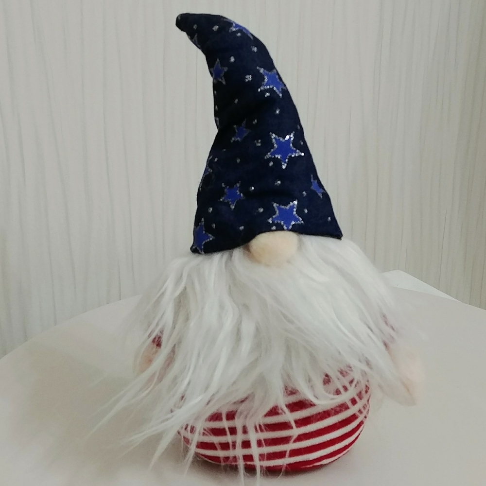 Whimsical USA decor Gnome small shelf sitter